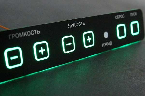 Изготовление лицевой приборной панели с пленочной клавиатурой и подсветкой №28468