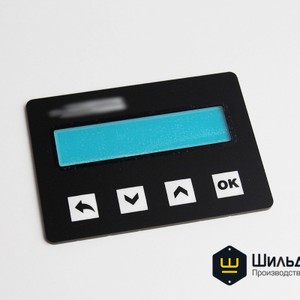 Пленочная панель прибора с утолщением пластиком