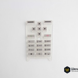 Силиконовая клавиатура прозрачного (молочного) цвета с элементами шелкотрафаретной печати