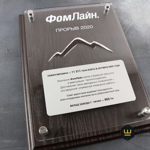 Наградной диплом на плакетке